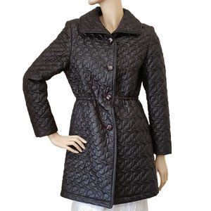 Five Seasons Quilted Jacket Coat SZ M Black